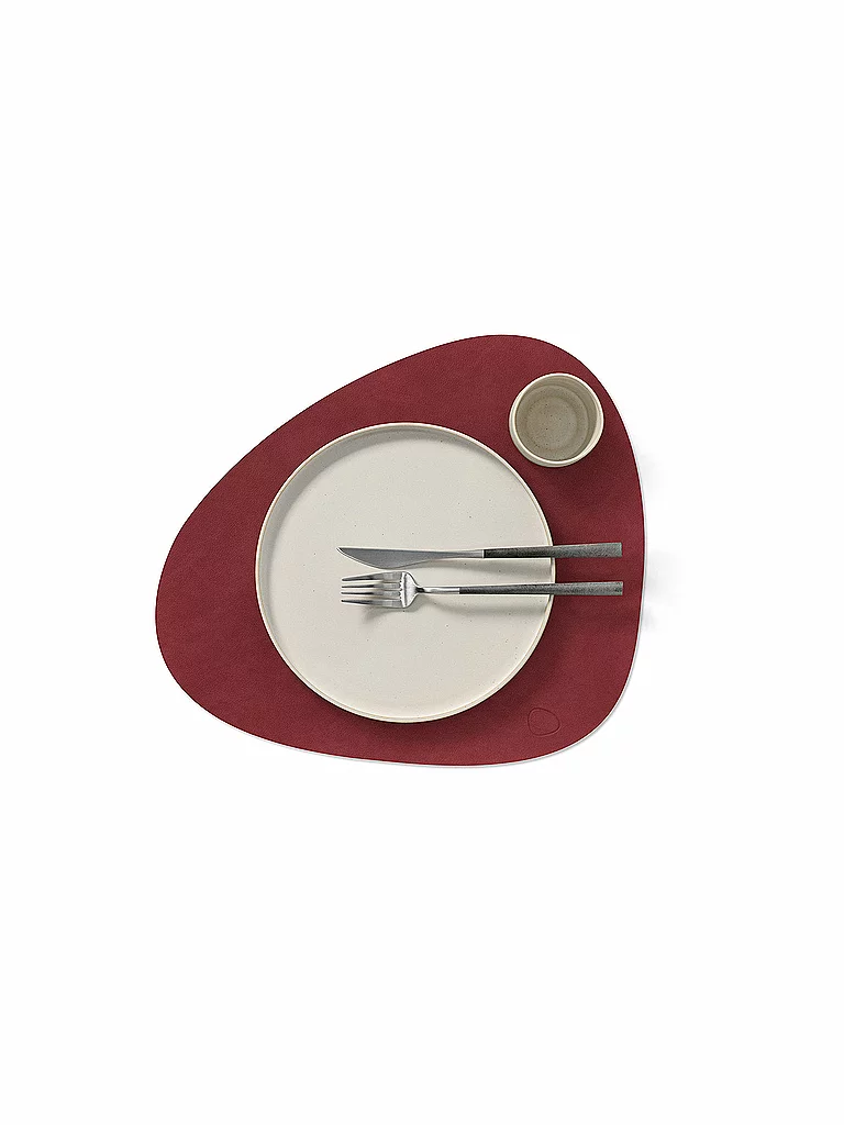 LIND DNA Tischset 37x44cm CURVE Nupo Oval Red  rot